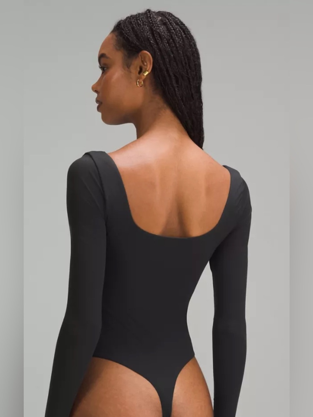 Lululemon Wundermost Ultra-Soft Nulu Square-Neck Long-Sleeve Thong Bodysuit - Picture 2 of 14